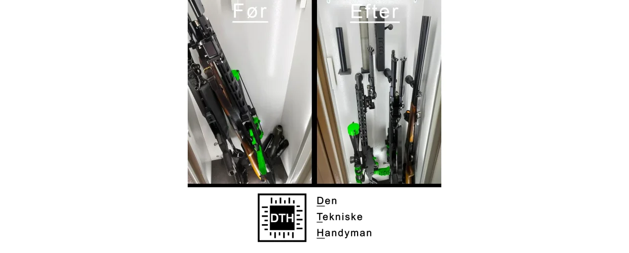 Selv billige vaabenskabe kan indrettes funktionelt